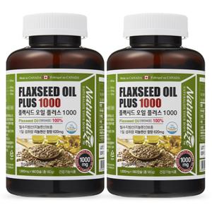 플랙시드 오일 플러스 1000 1000mg 180캡슐 2통 식물성 오메가3 아마씨 아마씨유 플랙씨드 12개월분