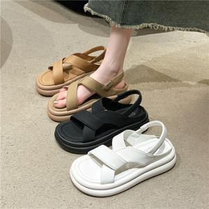 슬리퍼 리본 비치 샌들 에스닉 위빙 샌들 스트랩 샌들