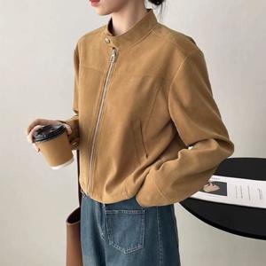 여성자켓 루즈핏 노카라 간절기 봄 아우터