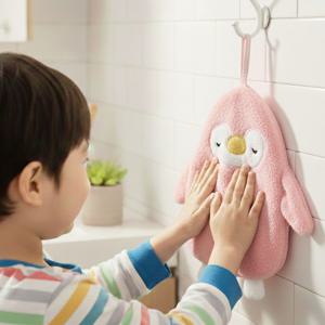 고리형 핸드타올 5p 욕실손타올 주방핸드타올 캐릭터 동물타월