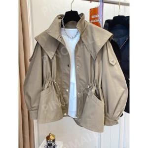 여성 빅사이즈 봄 가을 루즈핏 숏 야상 점퍼 자켓