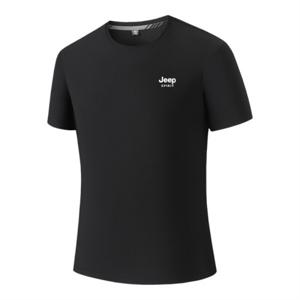 지프스피릿 남녀공용 솔리드 반팔 라운드 티셔츠 2516