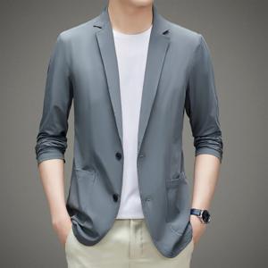 남자 여름 초박형 아이스 실크 정장 자켓 여름 냉감 코트