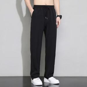 (1+1) 심플 베이직 루즈 일자핏 트레이닝 바지 냉감 에어 아이스 쿨링 드라이핏 초경량 통기성 츄리닝 팬츠