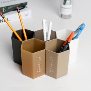 심플 연필꽂이/볼펜/펜/홀더/연필통/꽂이/필기구/정리함/다용도/데스크/책상/정리/사무실/사무용/수납/육각