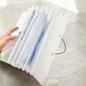 투명 A4 아코디언 파일 8분류/포켓/서류/도큐먼트/화일/문서/케이스/오르간/보관/정리/파일철/수납/종이