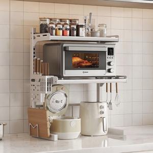 탈부착형 길이조절 전자레인지선반 전자렌지 수납장 선반 부엌수납장 오븐 밥솥 거치대