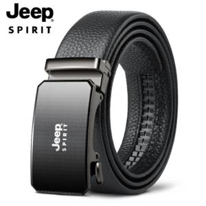 지프JEEP SPIRIT스피릿두겹가죽 남성벨트 리얼가죽 자동버클 남비즈니스 캐주얼 남벨트