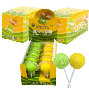 편의점 새콤달콤 마시멜로 프룻 롤팝 망고 라임 2가지맛 한정행사 60개(9.5gx60개)유치원학교간식선물