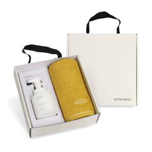 송월x생활공작소 컬러풀수건 170g 1p + 핸드워시 집들이선물 손잡이패키지 1세트 실속세트