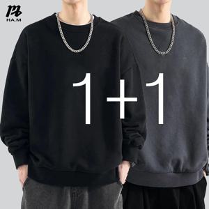 1+1세트남자 세트 무지맨투맨 빅사이즈