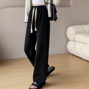 여성 코듀로이 핀턱 와이드팬츠 골덴 가을 롱팬츠 밴딩 통팬츠 데일리팬츠