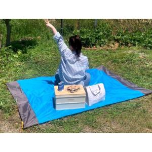 J2K 경량 포켓 돗자리 블루 미니 한강 피크닉 야외 레저 등산