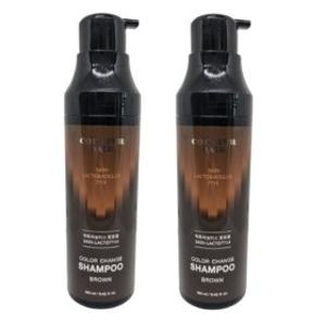 꾸띄르헤어샴푸 시즌4  새치 염색 샴푸 190ml 멋내기갈색 2개