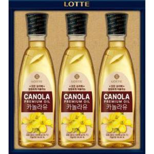 롯데푸드 오일 컬렉션 카놀라유1호  식용유선물세트(500mlx3ea) 랜덤