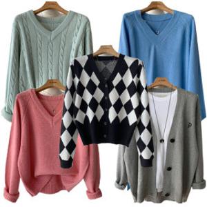 (12%+20%) 너의지금 국내니트 반팔 티셔츠 신상특가/여성/루즈핏/여자/박스/롱/오버핏/봄/가디건