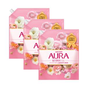 아우라 고농축 섬유유연제 핑크 판타지 2L 3개
