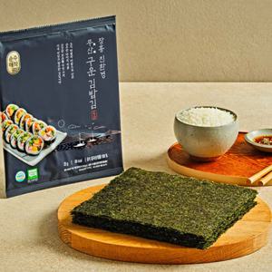 친환경 두번구운 김밥김 23g 5봉(50매) / 국내산 / 무조미 유기농김
