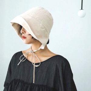 국내발송 여성용 리본 보넷 버킷햇 린넨 벙거지 보넷모자