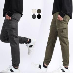 남자카고조거팬츠 밴딩 건빵바지 편한 스판 카고바지