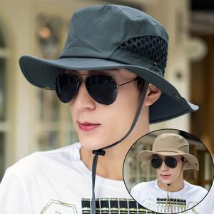 (1+1) 남성 챙모자 사파리 등산 모자 낚시 골프