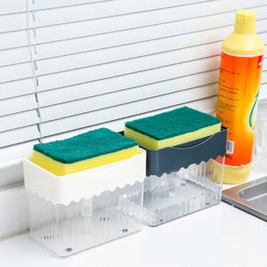 KACINA 주방 다용도 펌핑 세제 디스펜서 세제통 수세미거치대