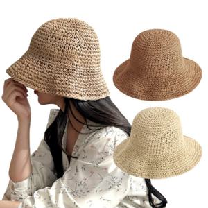 자외선차단 여름 버킷햇 라탄 여성 밀짚 벙거지모자