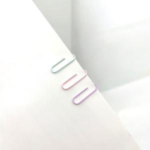 파스텔 서류 클립 100개입/사무용/문서/페이퍼/종이/문구/미니/대용량/보관/사무실/소형/컬러