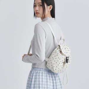 도트 스트링 백팩 나일론 땡땡이 가벼운 미니 여성 학생 가방 M1121057