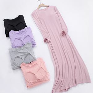 J2K 모달 긴팔 원피스 잠옷 홈웨어 이지웨어 수면 실내룩