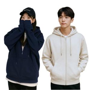 슬기로운 환절기 생활 눈치 없는 날씨엔 고민 말고 툭 남녀공용 데일리 오버핏 후드 집업 커플템으로도~