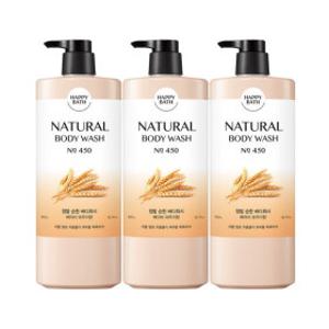 해피바스 정말 순한/촉촉한 바디워시 900g 3개