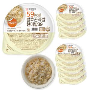 빼고비움 저칼로리 발효곤약쌀현미밥39 150g x 10팩 100g 39kcal 국내 최저 칼로리 곤약밥