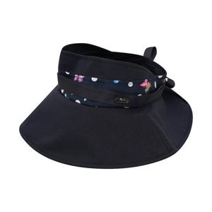 [택가 99,000원] 크로커다일레이디 프린팅 배색 린넨 와이드 썬캡_CLDMH1205