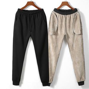 [옷자락]남성 방한바지 융기모 양털 방한 조거