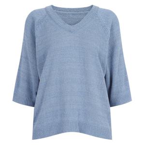 [샵앤][샵앤] 여성 V넥 반팔 니트 티셔츠 FRB-WKN-20611-소라