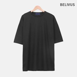 빌리버스 남자 라운드 반팔 무지 면 티셔츠 BGTT034