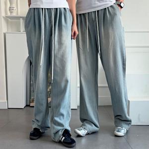 남여공용 와이드 밴딩 데님 팬츠 UJ-JES-8039