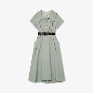 벨티드 밴딩 폴리 셔츠 원피스7195237100