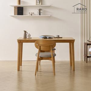 라로퍼니처 보나 1400 고무나무 원목 4인 식탁 세트 메이플 (식탁+의자2)