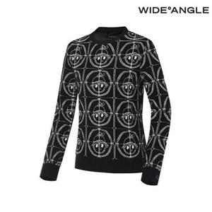 [와이드앵글]   WWW23K73Z1   WG 아르데코 라운드 스웨터 L (Black)