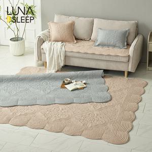 [루나앤슬립] (점보특대형)통워싱 목화솜 자수 퀼팅 카페트 2종+다용도매트 1종