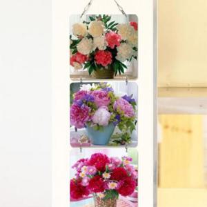 아트박스/꾸밈 nn062-멀티아크릴액자_풍수재물운의모란(4단소형)