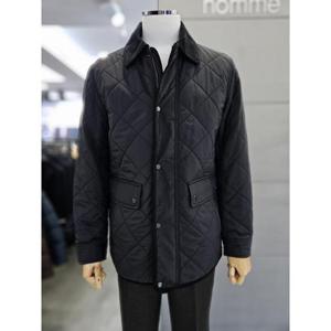 바쏘옴므 세이브존03 바쏘옴므 남성 네이비 코듀로이 배색카라 퀼팅 점퍼 WSAGZ3UA05A