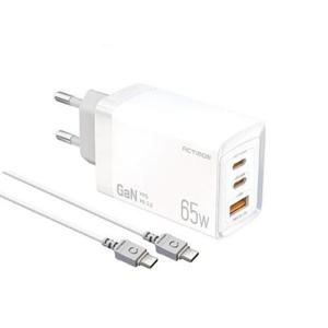 자재 (액티몬) 고속충전기 3구 가정용 화이트 (1개) 65W MON-PD65W-HC7-CtoC