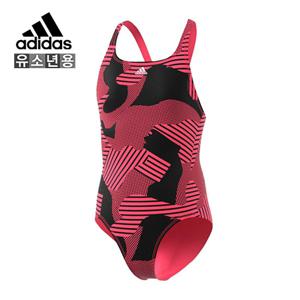 아디다스 J 전판 그래픽 스윔 수트(CV4666) 수영복