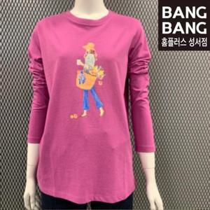 뱅뱅 HC04 가을 여성 라운드 긴팔 얇은면티 NTK709