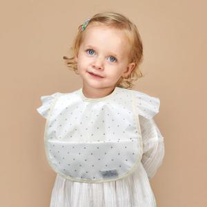 벨몽 엔젤 방수 아기 자기주도 이유식 턱받이-밀크도트