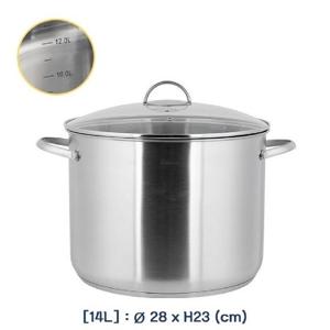 HIMMEL 곰솥 냄비-28cm 3중바닥 인덕션겸용 인덕션곰솥 냄비 큰냄비 주방냄비 스텐냄비 스테인레스냄비 곰