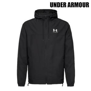 언더아머 남성 바람막이 UA 라이벌 우븐 윈드브레이커 블랙 1390149-001